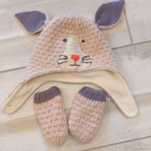 🐰Baby Boden bunny mitten and hat set